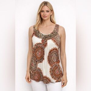 NWT LANE BRYANT CAREER COCKTAIL BUSINESS SPECIALIALTY BEADED HALTER SHELL 14/16